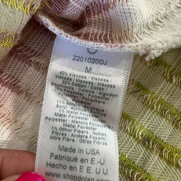 Anthropologie Dolan Multicolor Rainbow Knit Blouse, M - Picture 10 of 10